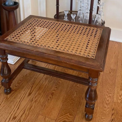 short cane end table