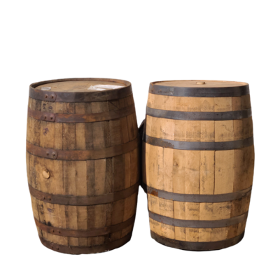 whiskey barrels x2