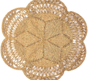 flower jute rug